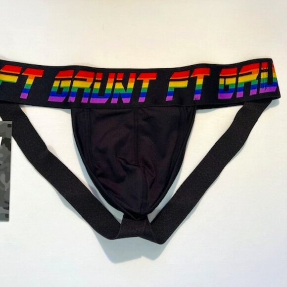 Fort Troff "GRUNT" Size "M" Mesh Pride Athletic Supporter - Black-PRIDE Colors - Picture 7 of 11